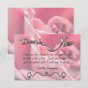 Fotografiet rosa ros Lycklig Pension Tack Anteckningskort