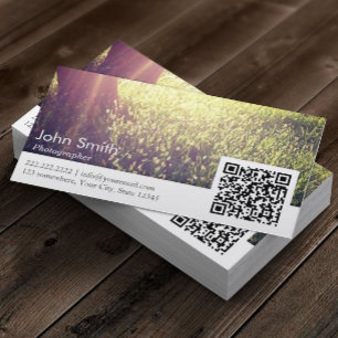 Fotografiets natur Fotografi QR-kod Visitkort