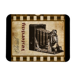 Fotografifilm med vintage kamera magnet