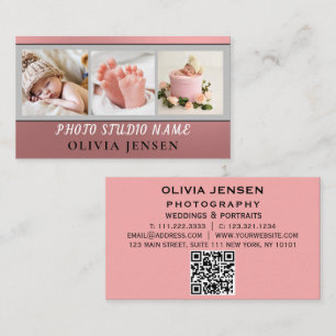 Fotografifoto för nyfödda fotografier Baby Visitkort