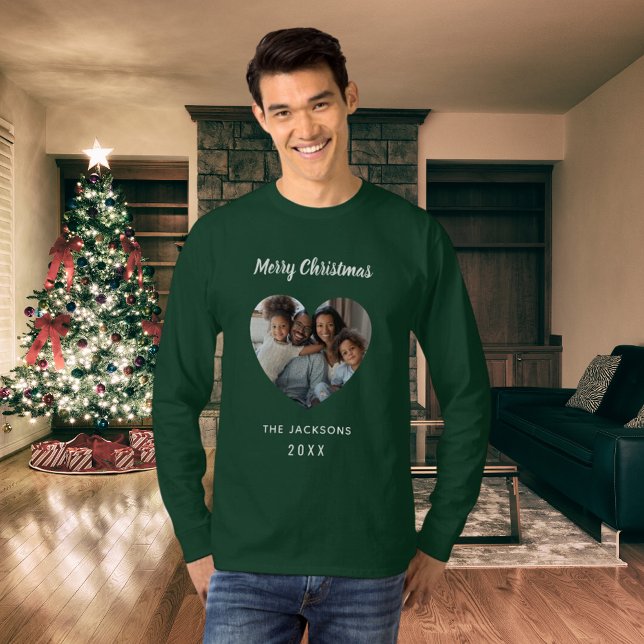 Fotografifoto från julfamiljen namn pappa t shirt (Skapare uppladdad)