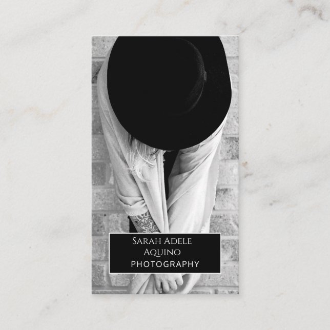 Fotografifotofoto för professionell visitkort (Framsida)