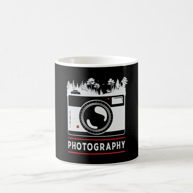 Fotografifotograf Camera Lens Funny Gift Kaffemugg (Center)