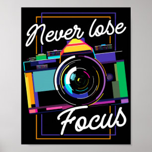 Fotografifotograf får aldrig förlora fokus poster