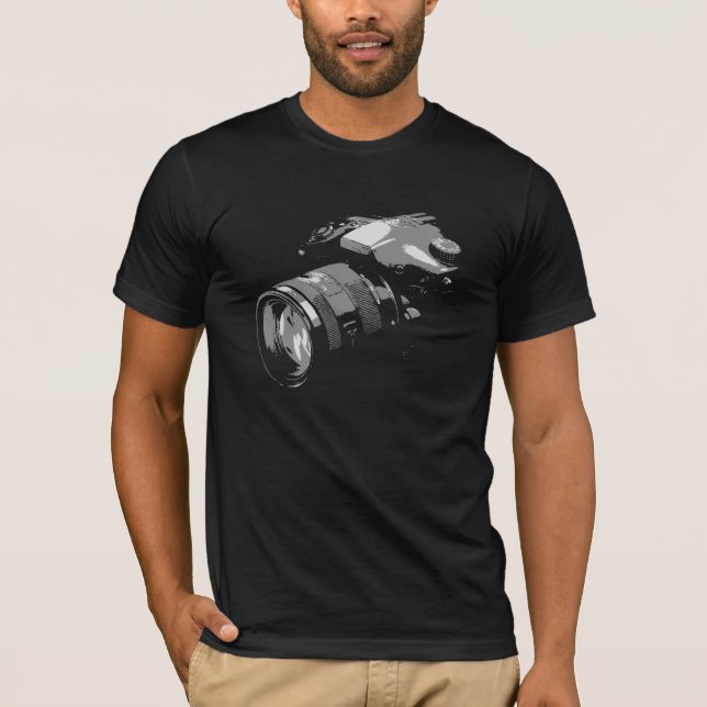 Fotografifotografering av fotokamera tee shirt (Framsida)