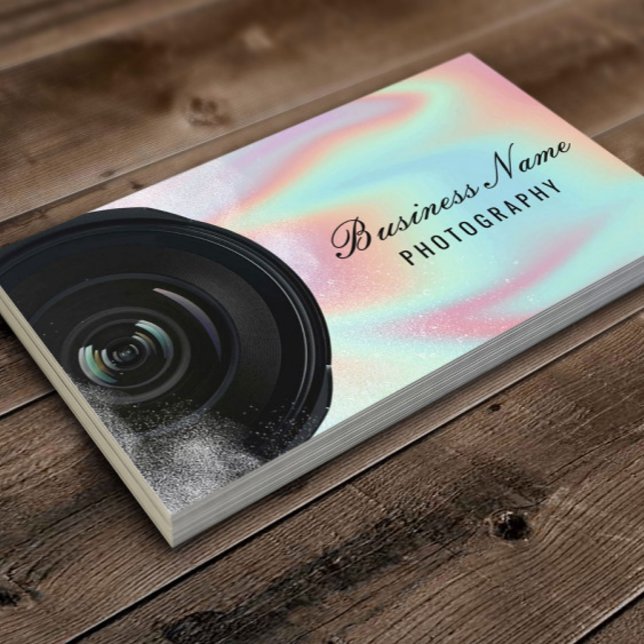 Fotografifotografering av kamera-holografi visitkort (Skapare uppladdad)