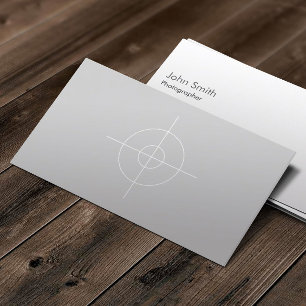 Fotografifotografi med minimalistisk Grått-kortfot Visitkort