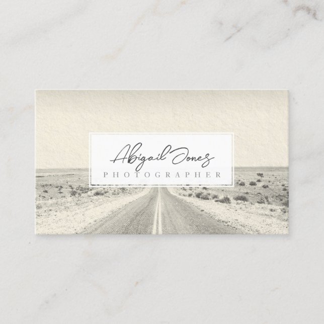 Fotografigrafiskt designermedium tidsbeställning kort (Framsida)