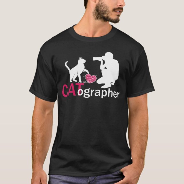 Fotografikamera för kattfotografi t shirt (Framsida)