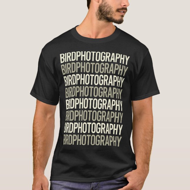 Fotografikamera för vit text t shirt (Framsida)