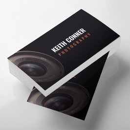Fotografikamera Lens Black Visitkort