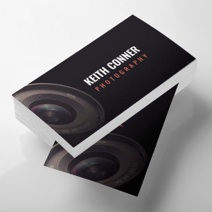 Fotografikamera Lens Black Visitkort