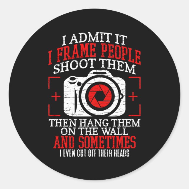 Fotografikamera Runt Klistermärke (Framsida)