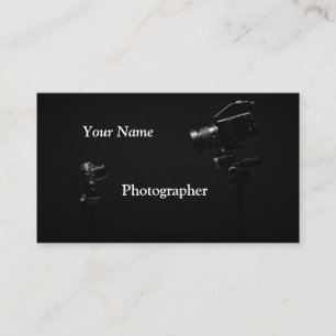 Fotografikamera, svart och vit visitkort