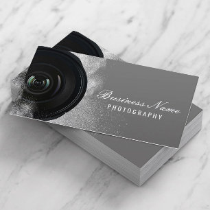Fotografikamerans Mörk Grått Fotografi Visitkort