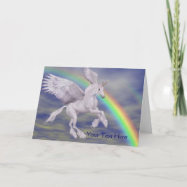 Fotografikkort för Unicorn Rainbow Fantasy Art Kort