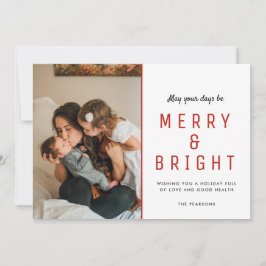 Fotografikort för Merry & Bright-julfamiljen Kort