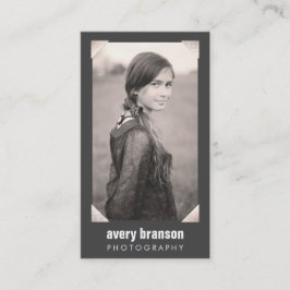 Fotografikort för professionell Fotograf Silver hö Visitkort