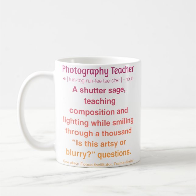 Fotografilärare Kaffemugg (Vänster)