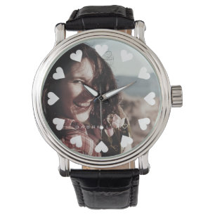 Fotografimall för Cute Heareartors Personlig Namn Armbandsur