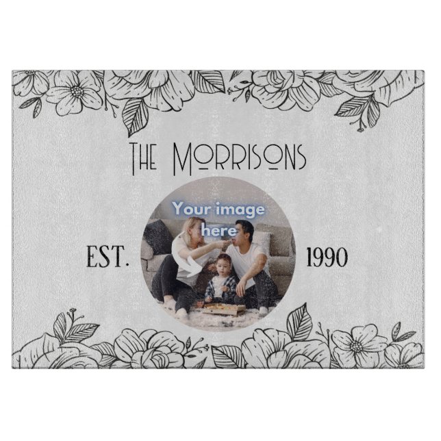 Fotografimall för familjerjudsårsdag för blommigt (Framsidan)