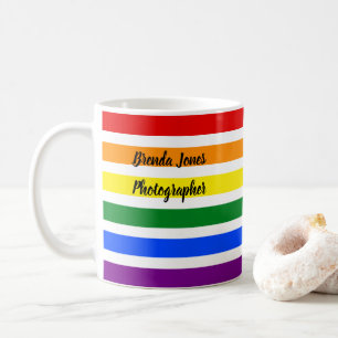 Fotografimall för färglöst regnbåge i Rand Kaffemugg
