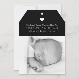 Fotografimall för Heart Nyfödd bebis Personlig Meddelande