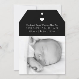 Fotografimall för Heart Nyfödd bebis Personlig Meddelande