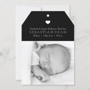 Fotografimall för Heart Nyfödd bebis Personlig Meddelande