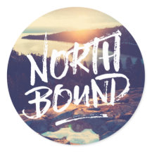Fotografimall för noffertpenseltypografi för North