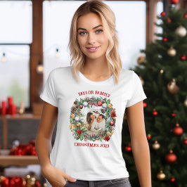 Fotografimall för Ram-familjen för julfransfras T Shirt