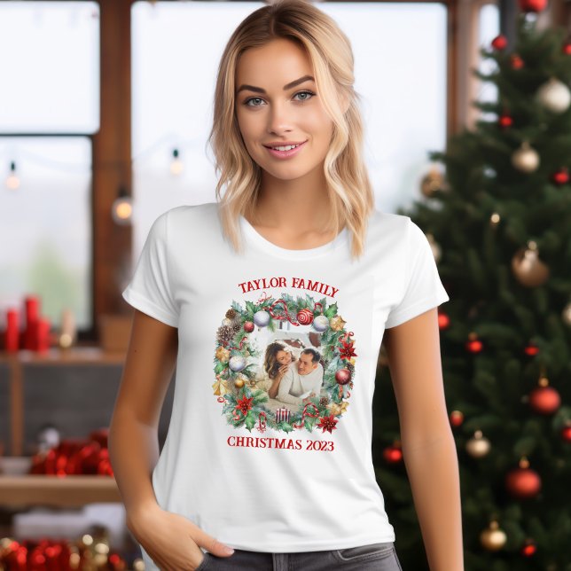 Fotografimall för Ram-familjen för julfransfras T Shirt (Skapare uppladdad)