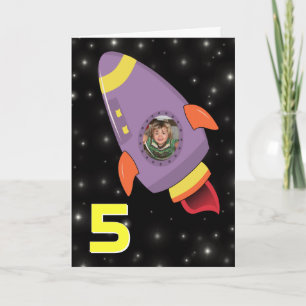 Fotografimall för Rocket Frakt Boys Birthday Card Kort