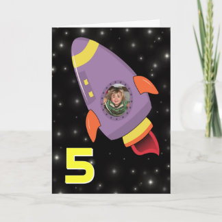Fotografimall för Rocket Frakt Boys Birthday Card Kort