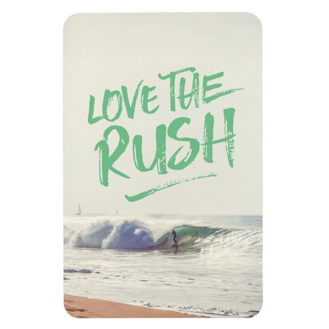 Fotografimall för Rush Dry-penseltypografi kärlek Magnet (Vertikal)