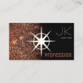 Fotografimall Galaxy Stars för chic Guld Glitter Visitkort