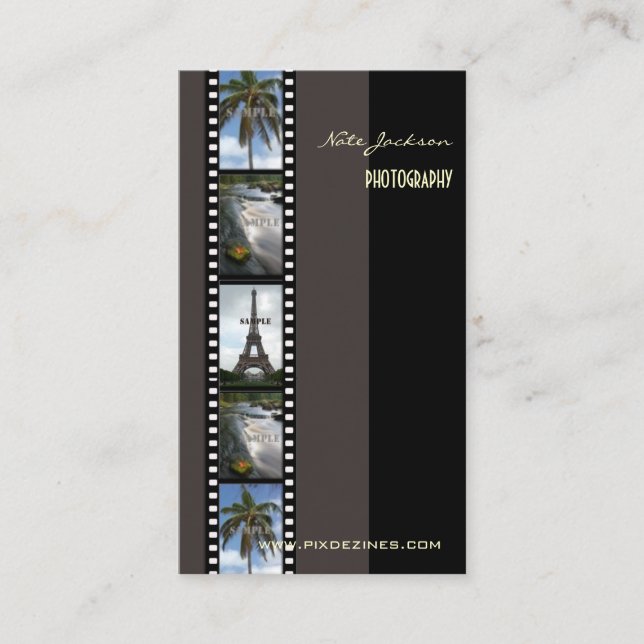 Fotografimall/typsnitt Visitkort (Framsida)