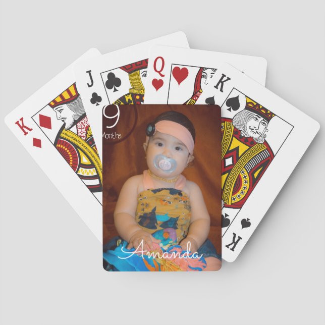Fotografimeddelande om baby Småbarn Casinokort (Baksidan)