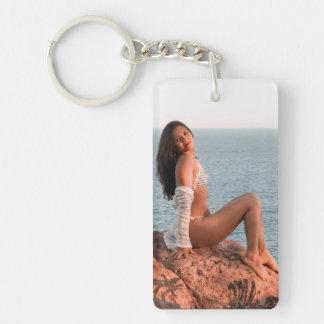 Fotografimodell för modell för oceanmynning upp i
