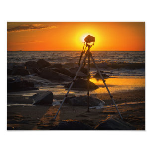 Fotografins kontor i Beach Fototryck