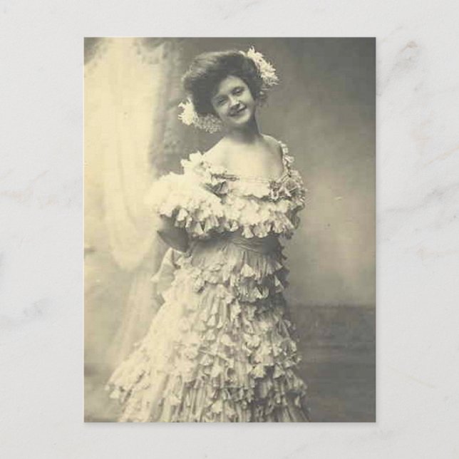 Fotografipresenter för elegant Vintage Möhippa Vykort (Framsida)