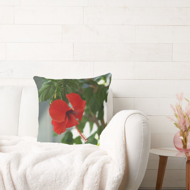 fotografiqqq nice red flower kudde (Soffa)