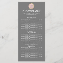 Fotografirörelse Din logotyp Grå meny