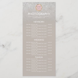 Fotografirörelse Silverglitter Din logotyp Meny