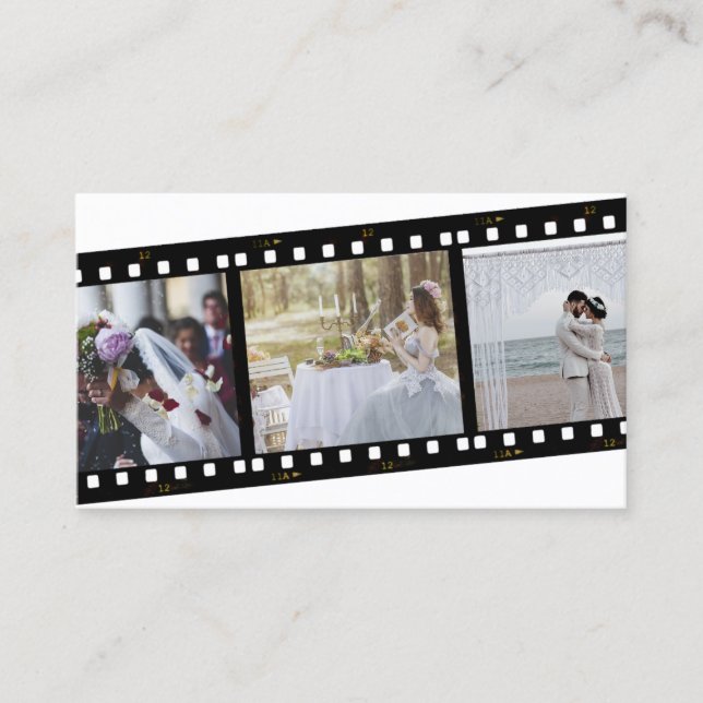 Fotografisk Anpassningsbar Foto Modern Unik Visitkort (Framsida)