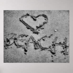 Fotografisk bild av Sand Kärlek-beach Poster