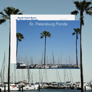 Fotografisk bild av St Petersburg Florida Yatch Ba Vykort