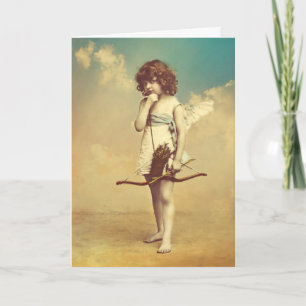 Fotografisk Cupidvintage avbildar Helgkort