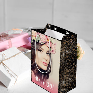 Fotografisk hej guld glitter 30