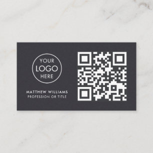 Fotografisk Professionell QR-Logotyp, modern Visitkort